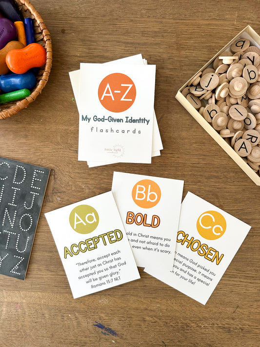 A-Z My God-Given Identity Bible Flashcards