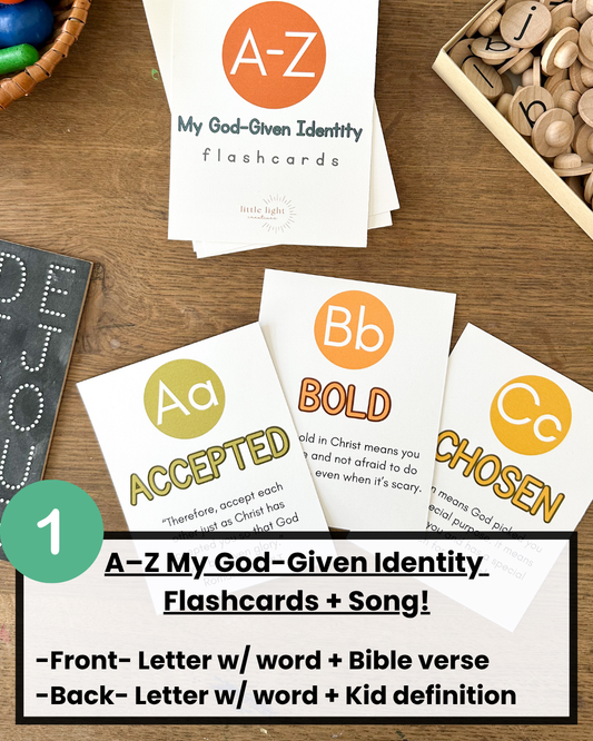 A-Z My God-Given Identity Bible Flashcards
